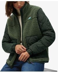 Superdry - & Co Sherpa Fleece Hybrid Jacket - Lyst