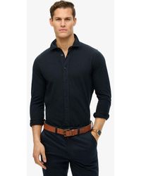 Superdry - Vintage Destroy Piqué Overhemd Met Lange Mouwen - Lyst