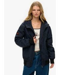 Superdry - Oversized Surplus Nylon Hooded Bomber Jacket - Lyst