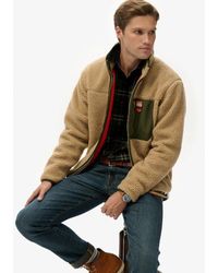Superdry - & Co Vintage Retro Borg Fleece Jacket - Lyst