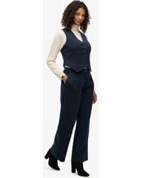 Superdry - Mid Rise Krijtstreep Broek - Lyst