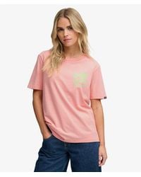 Superdry - Femme T-Shirt Roadside Trade Coupe Décontractée Taille - Lyst