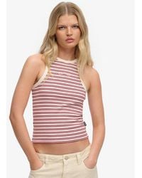 Superdry - & Co Essential Logo Strapless Racer Vest Top - Lyst