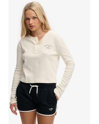 Superdry - Femme Haut À Manches Longues Athletic Essentials Avec Boutons Taille - Lyst