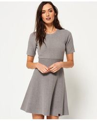 Superdry - Lexi Fit And Flare Knit Dress Marl - Lyst