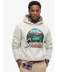 Superdry - & Co Travel Postcard Graphic Hoodie - Lyst