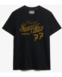 Superdry - & Co Leather & Boot Co Script T-shirt - Lyst