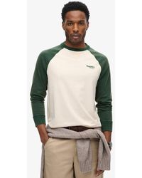 Superdry - & Co Essential Logo Baseball Long Sleeve Top - Lyst