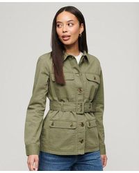 Superdry - Ladies Classic Cotton Belted Safari Jacket - Lyst