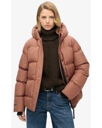 Superdry - & Co Hooded Mid Length Sports Puffer Jacket - Lyst