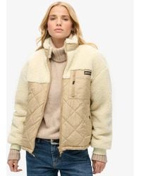 Superdry - & Co Workwear Sherpa Fleece Hybrid Jacket - Lyst