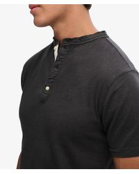 Superdry - & Co Classic Cotton Linen Short Sleeve Henley T-shirt - Lyst