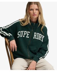 Superdry - Athletic Essentials Ruim Trainingsjack Met Rits En Applicatie - Lyst