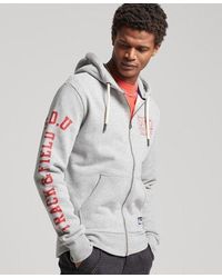 Superdry - Track & Field Zip Hoodie Marl - Lyst
