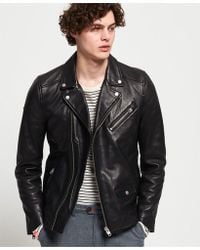 Gom door elkaar haspelen Master diploma Superdry Leather jackets for Men | Online Sale up to 40% off | Lyst