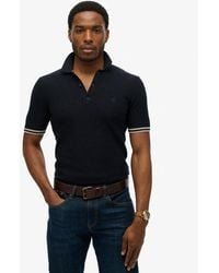 Superdry - & Co Knitted Texture Short Sleeve Polo Shirt - Lyst