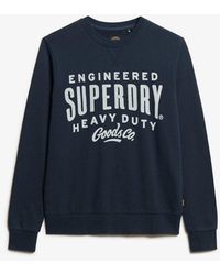 Superdry - 100% Cotton Machined Goods Workwear Crew Sweatshirt - Lyst