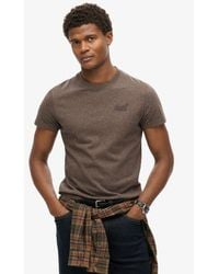 Superdry - Organic Cotton Essential Logo T-Shirt Cocoa Marl - Lyst