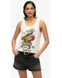 Superdry - & Co Neo Trad Tattoo Scoop Neck Tank Top - Lyst