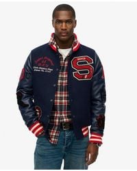 Superdry - College Varsity Bomberjack Met Patches - Lyst