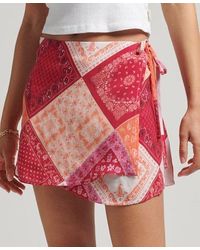 Superdry - Mini Wrap Skirt Bandana Aop - Lyst