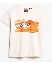 Superdry - & Co Outdoor Stripe Fitted Crew Neck T-shirt - Lyst