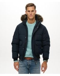 Superdry - Everest Hooded Puffer Bomber Jacket - Lyst