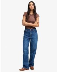 Superdry - & Co Organic Cotton High Rise Wide Leg Jeans - Lyst