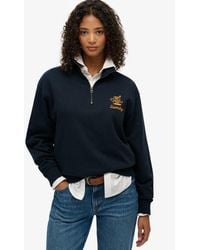 Superdry - & Co Country Club Crest Half Zip Sweatshirt - Lyst