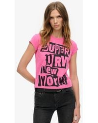 Superdry - & Co Embellished Punk Cap Sleeve T-shirt - Lyst