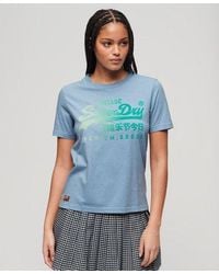 Superdry - Relaxed T-shirt Met Ton-sur-ton Print - Lyst