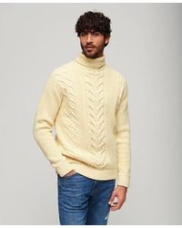 Superdry - The Merchant Store - Cable Roll Neck Jumper - Lyst