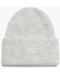 Superdry - Zachte Geribbelde Beanie - Lyst