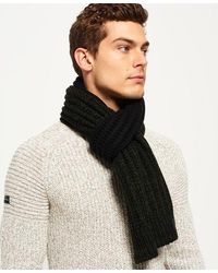Superdry - S.D Block Scarf Dark Khaki Twist - Lyst