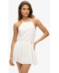 Superdry - & Co Vintage Embroidered Mini Dress - Lyst