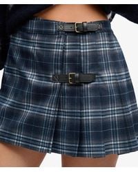 Superdry - & Co Athletic Essentials Check Pleated Skirt - Lyst