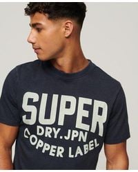 Superdry - Classic Logo Print Organic Cotton Vintage Copper Label T-shirt - Lyst