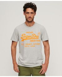 Superdry - T-shirt vintage logo fluo - Lyst