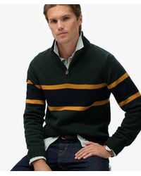 Superdry - & Co Cotton Stripe Half Zip Knit - Lyst