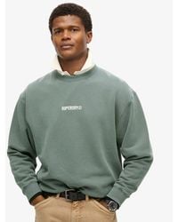 Superdry - Micro Logo Graphic Loose Crew Sweatshirt - Lyst