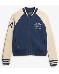 Superdry - & Co College Script Graphic Jersey Bomber Jacket - Lyst