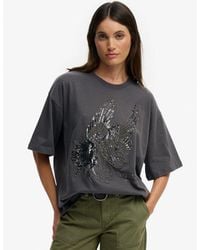 Superdry - Tattoo Embellished Oversized T-Shirt - Lyst