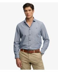 Superdry - & Co Cut Away Poplin Long Sleeve Shirt - Lyst