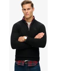 Superdry - Homme Pull En Maille Brodée À Col Camionneur Essential Taille - Lyst
