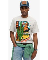 Superdry - & Co Travel Postcard Graphic T-shirt - Lyst