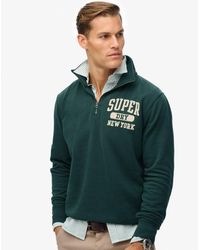 Superdry - & Co Vintage Athletic Zip Half-zip Jumper - Lyst