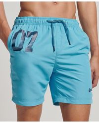 Superdry Waterpolo Swim Shorts Light Blue