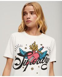 Superdry - Tattoo Script Graphic T-shirt - Lyst