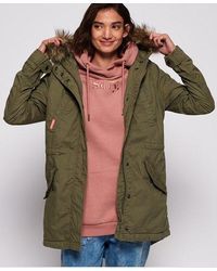 Superdry - Heavy Weather Rookie Fishtail Parka Coat Deepest Army - Lyst