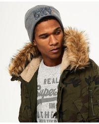 Superdry - S.D High Build Embroidered Beanie Marl - Lyst
